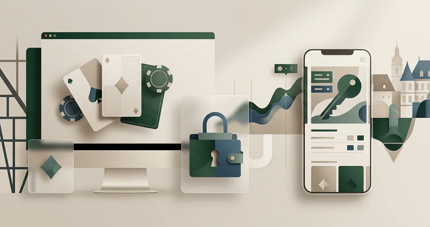 Editoriale Illustration zu CHEXX, Krypto-Casino, Sportwetten und Deutschland-Kontext